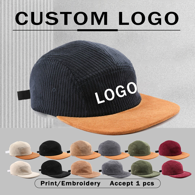 New 5-panel Splicing Corduroy - Corduroy Cap 5 Panel ulasan dan harga