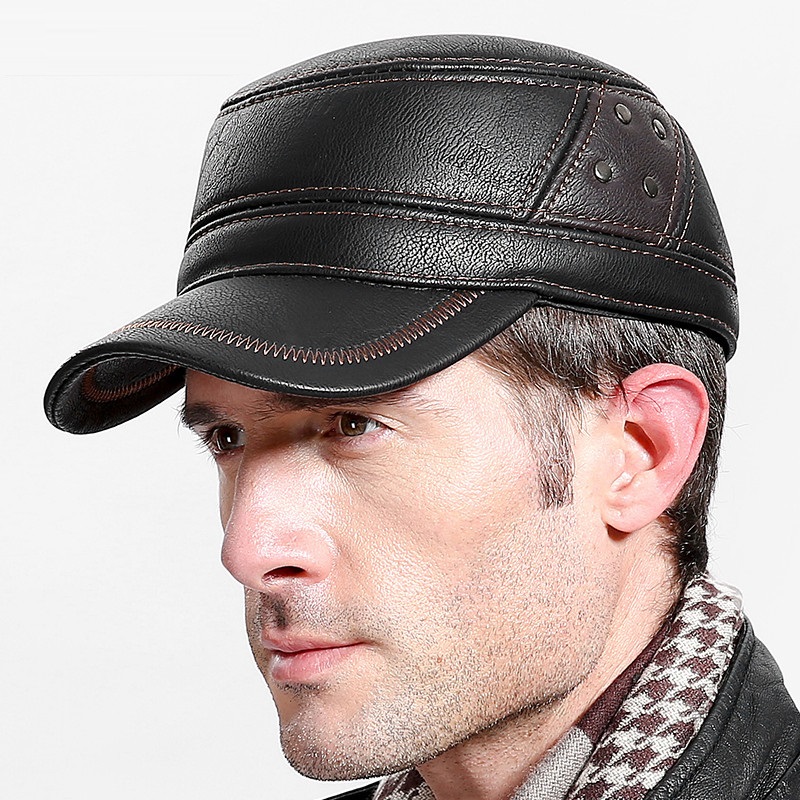 Cowskin Genuine Leather Baseba - Baseball Cap Structured ulasan dan harga