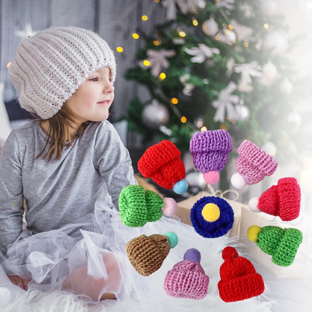 10pcs DIY Mini Knitting Hats O - Fedora Hat Wool ulasan dan harga