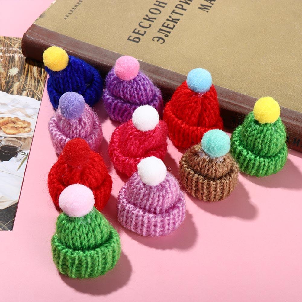 10pcs DIY Mini Knitting Hats O - Fedora Hat Wool ulasan dan harga