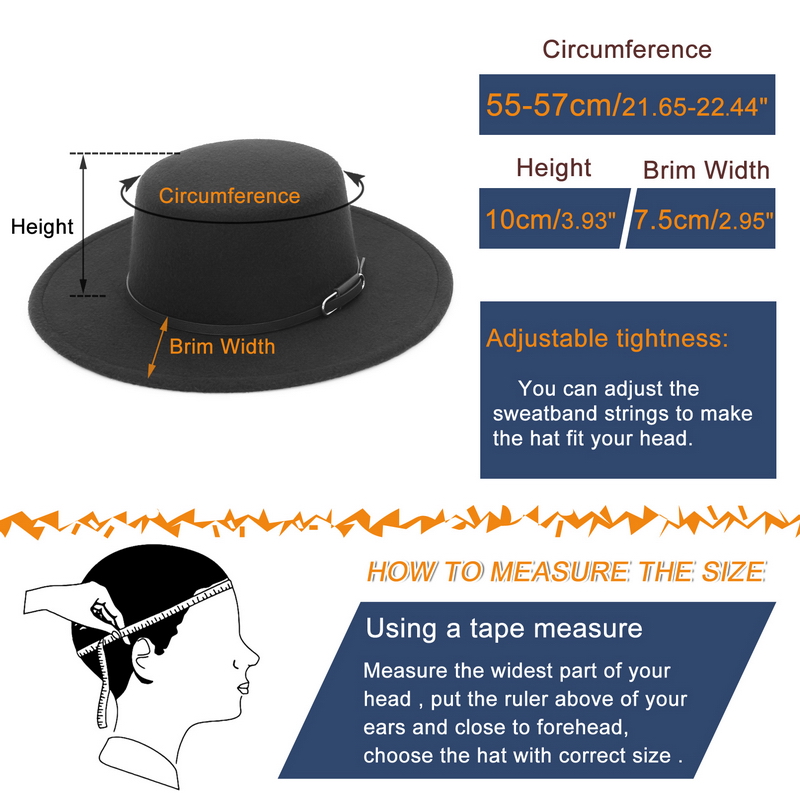 Elegant Wide Brim Fedora Hat f - Fedora Hat Wool ulasan dan harga